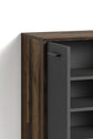 Schuhschrank BEN / Schuhkommode in Artisan Eiche (Eiche-Optik), Old Wood (Altholz-Optik) oder weiß/ kleine Flur-Kommode mit zwei Türen Einlegeböden / Sideboard klein / B 63, H 83, T 35 cm