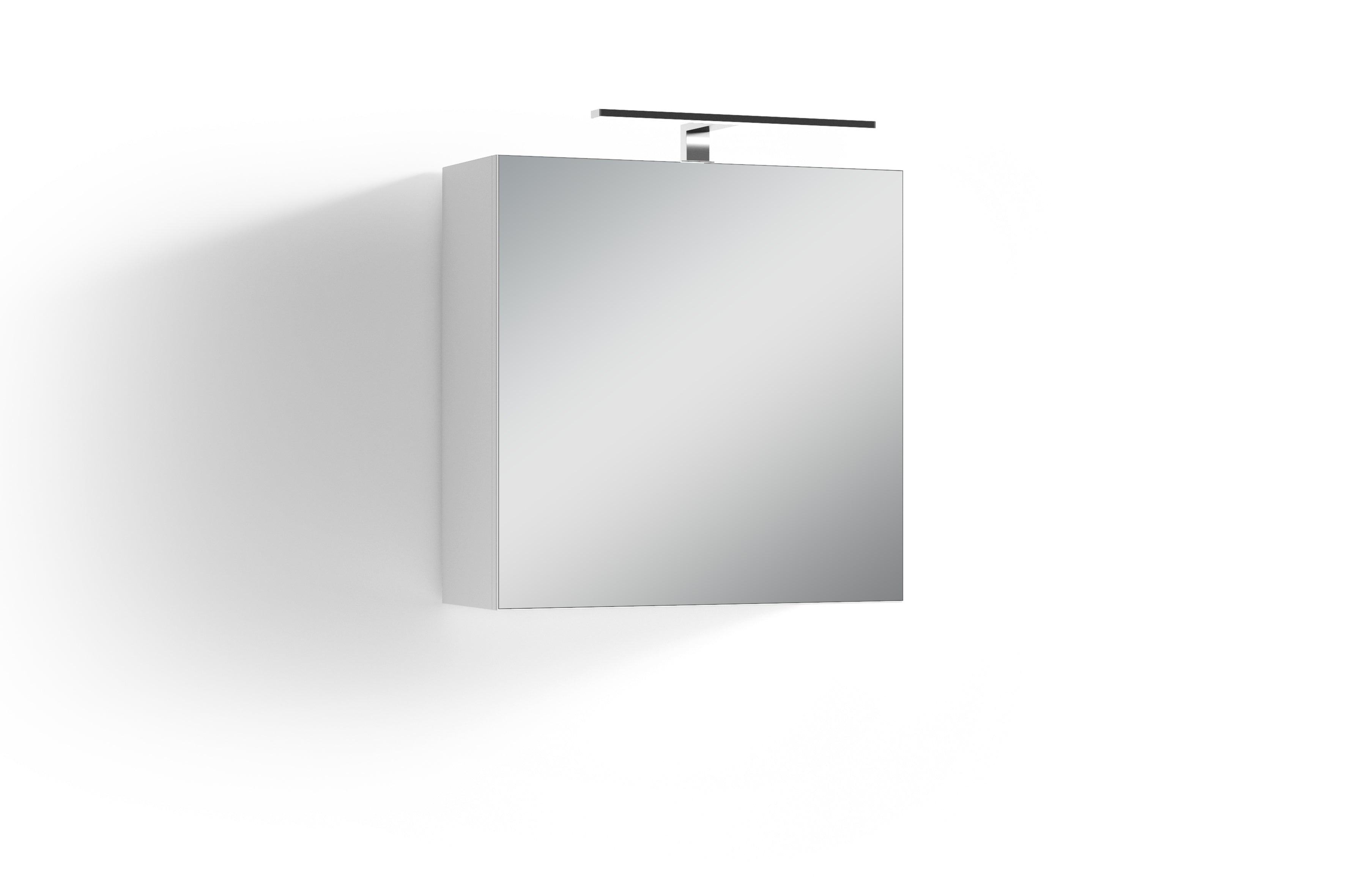 60 in Breite cm, SPREE weiß LED Eiche -Optik Spiegelschrank, Beleuchtung, oder