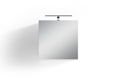 Spiegelschrank SPREE / Korpus matt weiß mit Spiegeltüren / Hängeschrank mit Soft-Close-Funktion / Inklusive LED-Beleuchtung / Badschrank mit Stecker- und Schalterdose / B 60, H 60, T 20 cm