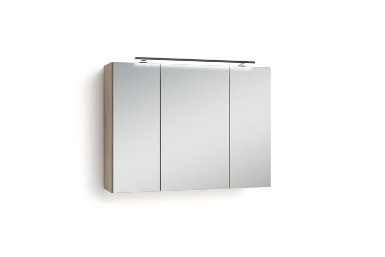 cm, Spiegelschrank, byLIVING Eich in Breite 80 weiß – oder LED Beleuchtung, SPREE