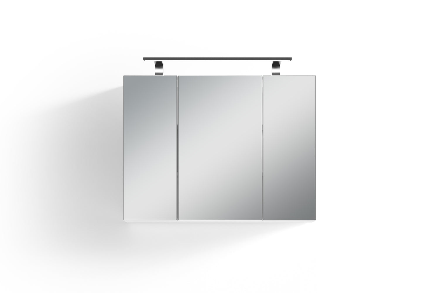 SPREE Spiegelschrank, Breite oder Eich – in weiß cm, 80 Beleuchtung, LED byLIVING