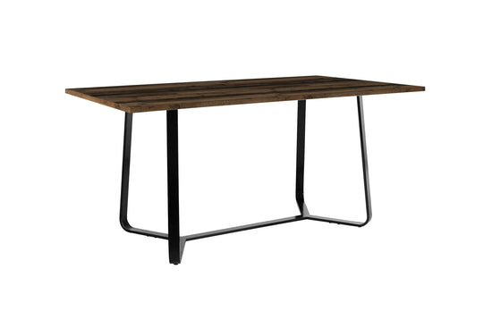 Esstisch Talea / Moderner Küchentisch in Beton-Optik / Gestell Metall schwarz pulverbeschichtet / Großer Esstisch / B 140, H 76, T 90 cm