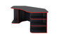 Schreibtisch THANATOS / Gaming-Tisch in anthrazit mit Kanten in rot, weiß oder anthrazit / Eck-Schreibtisch mit viel Stauraum und XXL Tischplatte / Computer-Tisch / PC / Arbeits-Tisch / 198x76x85cm (BxHxT)