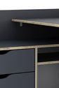 Winkelschreibtisch BELFAST / Rechts oder Links montierbar / 3 Schubkästen / Anthrazit, Weiß-Anthrazit, Artisan Eiche (Eiche-Optik) oder Old Wood (Altholz-Optik) /Bürotisch / Eckschreibtisch / Schreibtisch / B 129, H 83,5, T 105 cm