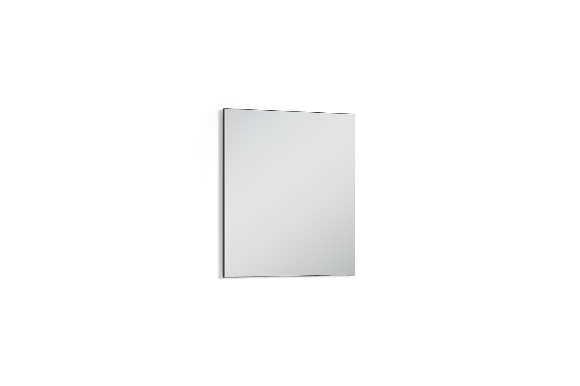 Wand-Spiegel JAKOB / Kante in anthrazit oder weiß / 60 x 70 cm / Zeitloser Hänge-Spiegel / Garderoben-Set / Flur / Badezimmer-Möbel / Moderner Designer Spiegel / B 60, H 70, T 2 cm