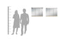 Badezimmer Spiegelschrank Marino mit LED-Beleuchtung und Steckdose / Moderner, 3-türiger Spiegel Hängeschrank in schnee-weiß matt und Absetzung Sonoma Eiche / Wandschrank mit Spiegeltüren / B 80, H 60, T 20 cm