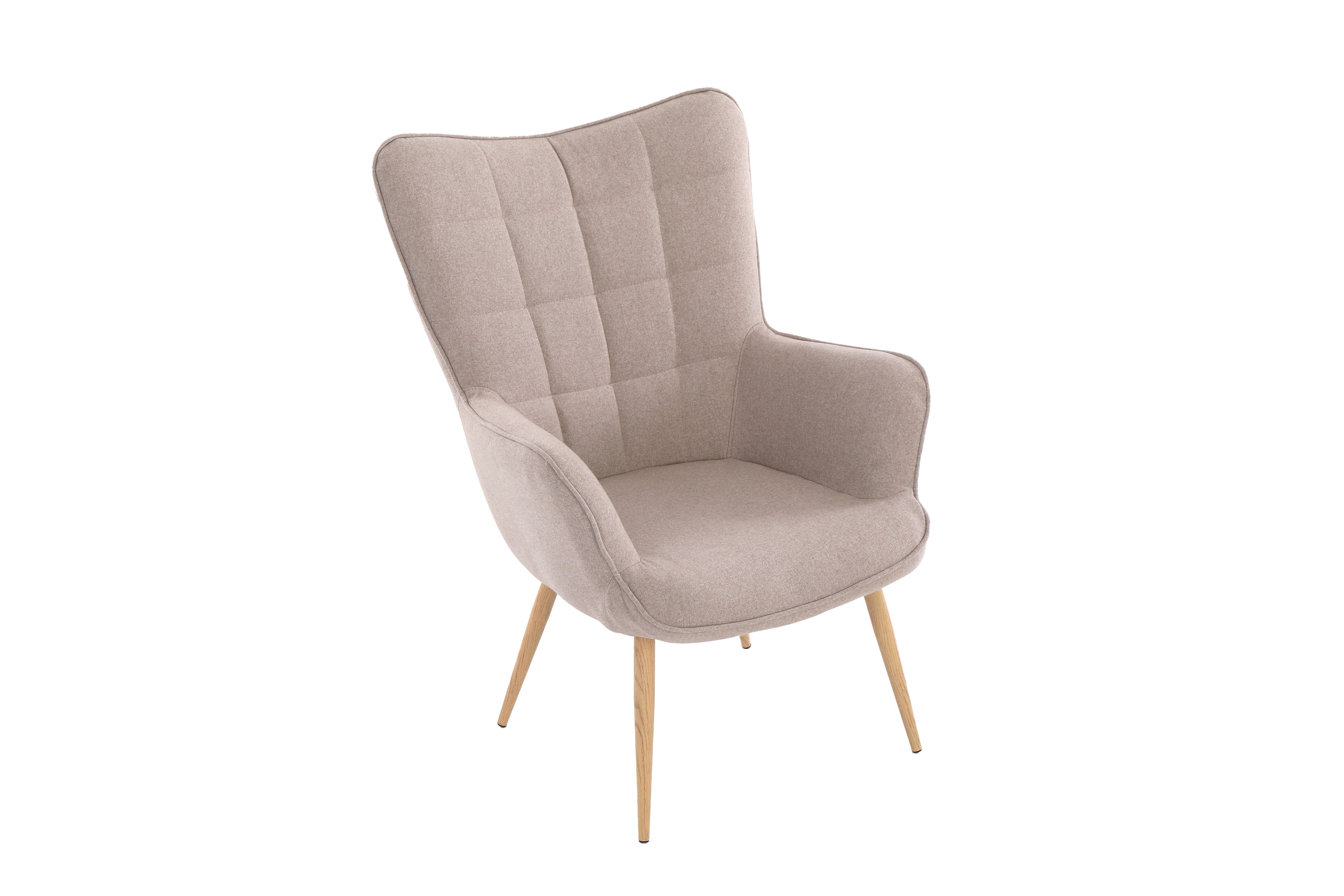 Sessel Uta / Cord grau, Samt schwarz, Webstoff dunkelgrau, Samt dunkelgrün, Webstoff sandfarben / Gestell schwarz pulverbeschichtet / Relaxsessel / Armlehnen-Sessel / B 72, H 97, T 80 cm