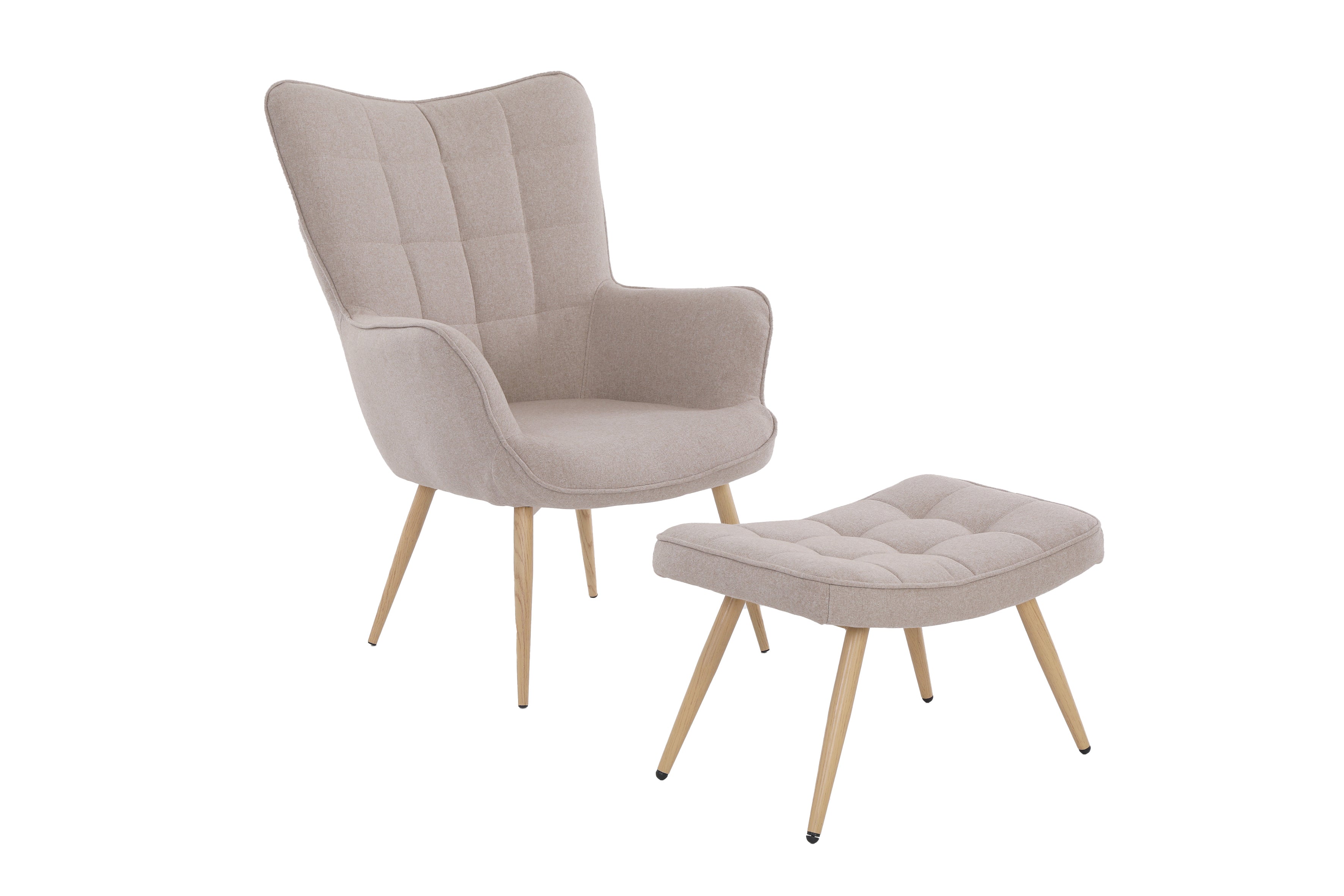 Hocker Uta / Cord grau, Samt schwarz, Webstoff dunkelgrau, Samt dunkelgrün, Webstoff sandfarben / Gestell schwarz pulverbeschichtet / Fuß-Ablage / Sitzhocker / B 60, H 39, T 41 cm