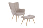 Hocker Uta / Cord grau, Samt schwarz, Webstoff dunkelgrau, Samt dunkelgrün, Webstoff sandfarben / Gestell schwarz pulverbeschichtet / Fuß-Ablage / Sitzhocker / B 60, H 39, T 41 cm