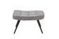 Hocker Uta / Cord grau, Samt schwarz, Webstoff dunkelgrau, Samt dunkelgrün, Webstoff sandfarben / Gestell schwarz pulverbeschichtet / Fuß-Ablage / Sitzhocker / B 60, H 39, T 41 cm