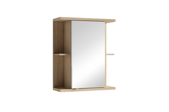 Badezimmer Spiegelschrank NEBRASKA mit Spiegeltür / Moderner, 1-türiger Spiegel Hängeschrank in anthrazit, Sonoma Eiche (Eiche-Optik) oder weiß / B 60, H 70, T 25m / mit viel Stauraum