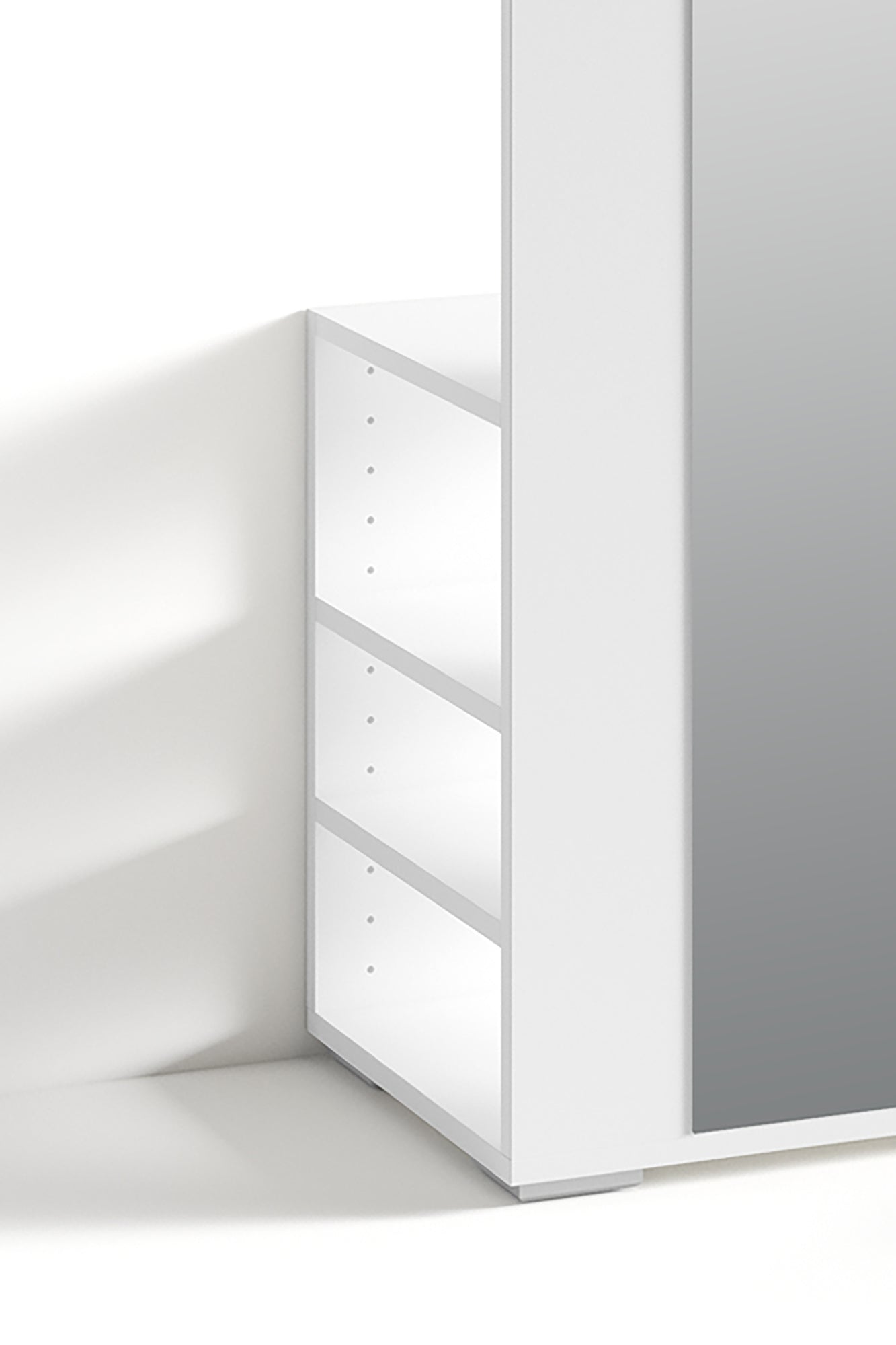 Flurgarderobe BEN / Garderobe Artisan Eiche (Eiche-Optik), Old Wood (Altholz-Optik), weiß oder anthrazit / mit Spiegel / Spiegelschrank für den Flur mit Kleiderstange und Ablage / B 40, H 184, T 35 cm