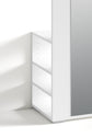 Flurgarderobe BEN / Garderobe Artisan Eiche (Eiche-Optik), Old Wood (Altholz-Optik), weiß oder anthrazit / mit Spiegel / Spiegelschrank für den Flur mit Kleiderstange und Ablage / B 40, H 184, T 35 cm