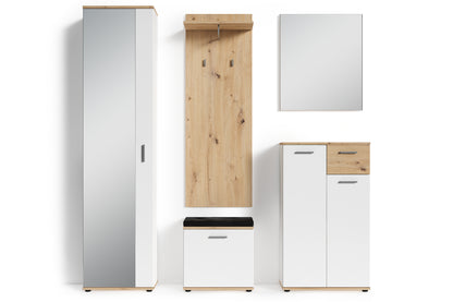 Wand-Spiegel JAKOB / Kante in anthrazit oder weiß / 60 x 70 cm / Zeitloser Hänge-Spiegel / Garderoben-Set / Flur / Badezimmer-Möbel / Moderner Designer Spiegel / B 60, H 70, T 2 cm