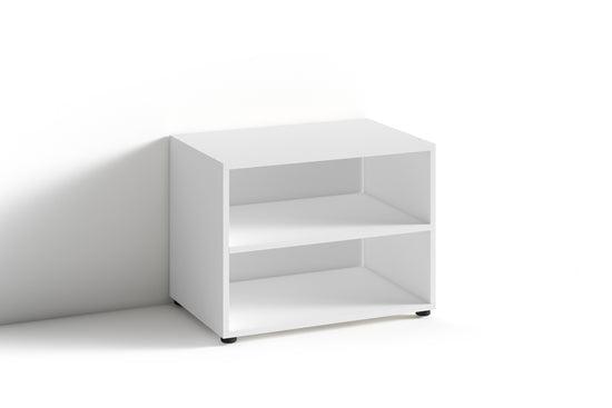 TV Stand VICTORIA / kleines Regal weiß oder schwarz / Beistelltisch 60 cm breit / Wohnzimmertisch / Schrank / TV Bank / TV Tisch / Weiß / 60 x 45 x 39 cm (BxHxT)
