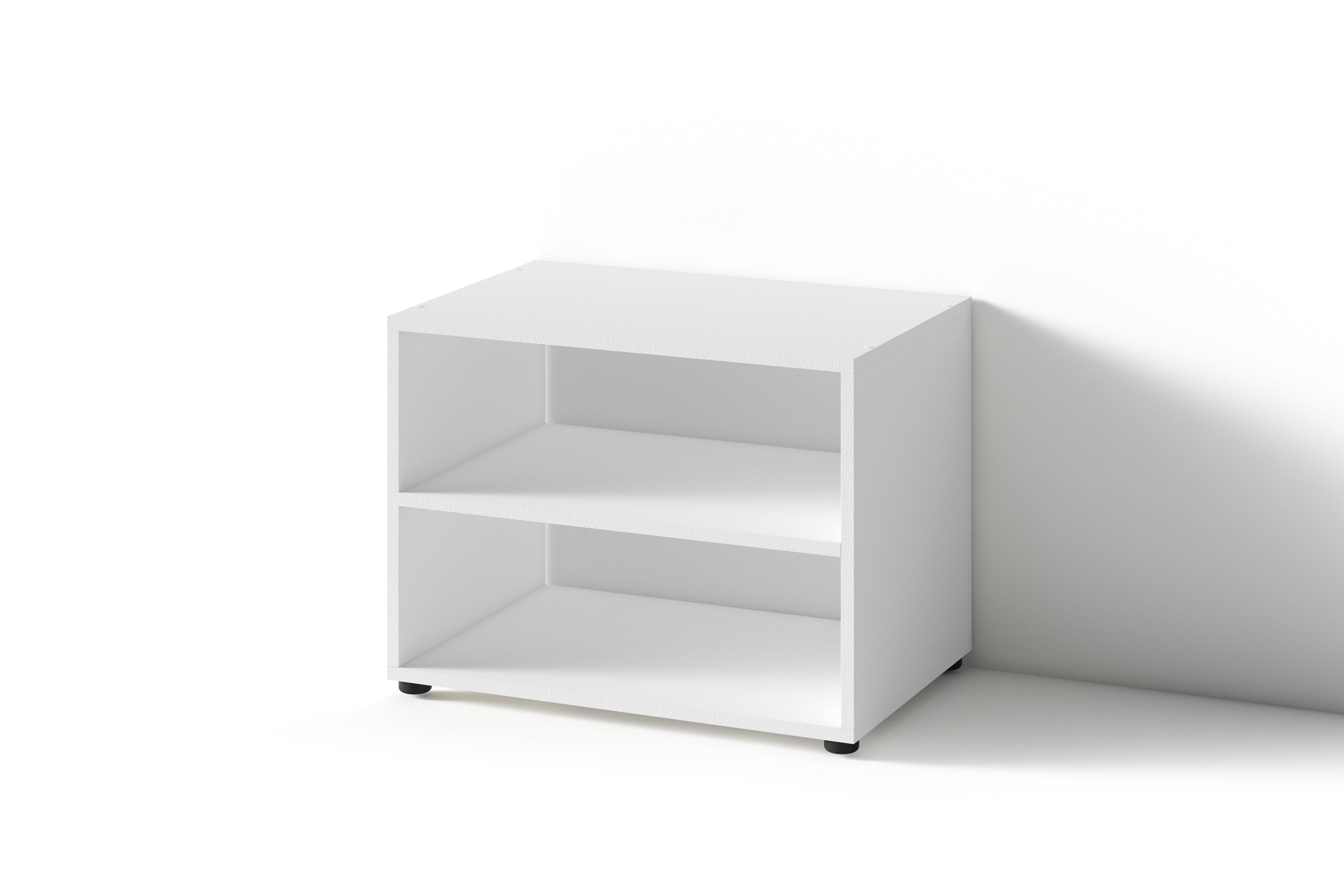TV Stand VICTORIA / kleines Regal weiß oder schwarz / Beistelltisch 60 cm breit / Wohnzimmertisch / Schrank / TV Bank / TV Tisch / Weiß / 60 x 45 x 39 cm (BxHxT)