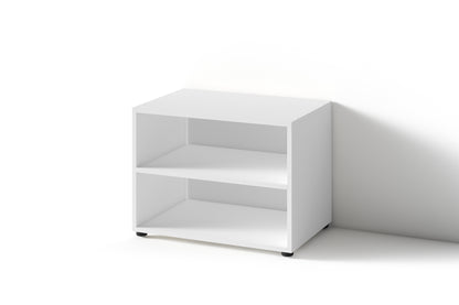 TV Stand VICTORIA / kleines Regal weiß oder schwarz / Beistelltisch 60 cm breit / Wohnzimmertisch / Schrank / TV Bank / TV Tisch / Weiß / 60 x 45 x 39 cm (BxHxT)