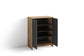 Schuhschrank BEN / Schuhkommode in Artisan Eiche (Eiche-Optik), Old Wood (Altholz-Optik) oder weiß/ kleine Flur-Kommode mit zwei Türen Einlegeböden / Sideboard klein / B 63, H 83, T 35 cm