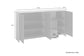 Kommode BEN / Sideboard mit 3 Türen und 3 Schubkasten / Schuhschrank in Old Wood-Optik mit Fronten in anthrazit / Schrank in Altholz-Optik / Griffe schwarz / B 153, H 83, T 35 cm
