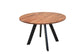 Esstisch TARA / runde Tischplatte Akazie natur / Gestell Metall schwarz / Küchentisch für bis zu 5 Personen / D 100, H 76 cm oder D 120 cm, H 76 cm