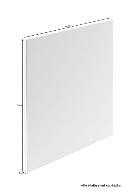 Wand-Spiegel JAKOB / Kante in anthrazit oder weiß / 60 x 70 cm / Zeitloser Hänge-Spiegel / Garderoben-Set / Flur / Badezimmer-Möbel / Moderner Designer Spiegel / B 60, H 70, T 2 cm