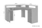Schreibtisch FOX / Gaming-Tisch in anthrazit, weiß oder Old Wood (Altholz-Optik) / Mit viel Stauraum und großer Tischplatte / Computer-Tisch / PC / Arbeits-Tisch / B 139, H 90,8, T 139 cm