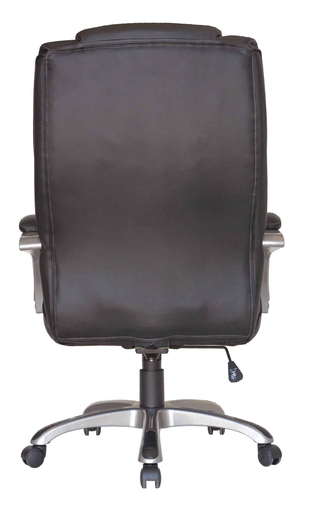 Chefsessel BRUNO-XXL/ bis 150 kg belastbar /Kunststoff anthrazit/ Wippmechanik mit Härtegradeinstellung/ Höhenverstellung/
 Gebremste Sicherheitsrollen/ B 71,5 H 114-124 T 70,5 cm