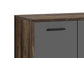 Schuhschrank BEN / Schuhkommode in Artisan Eiche (Eiche-Optik), Old Wood (Altholz-Optik) oder weiß/ kleine Flur-Kommode mit zwei Türen Einlegeböden / Sideboard klein / B 63, H 83, T 35 cm