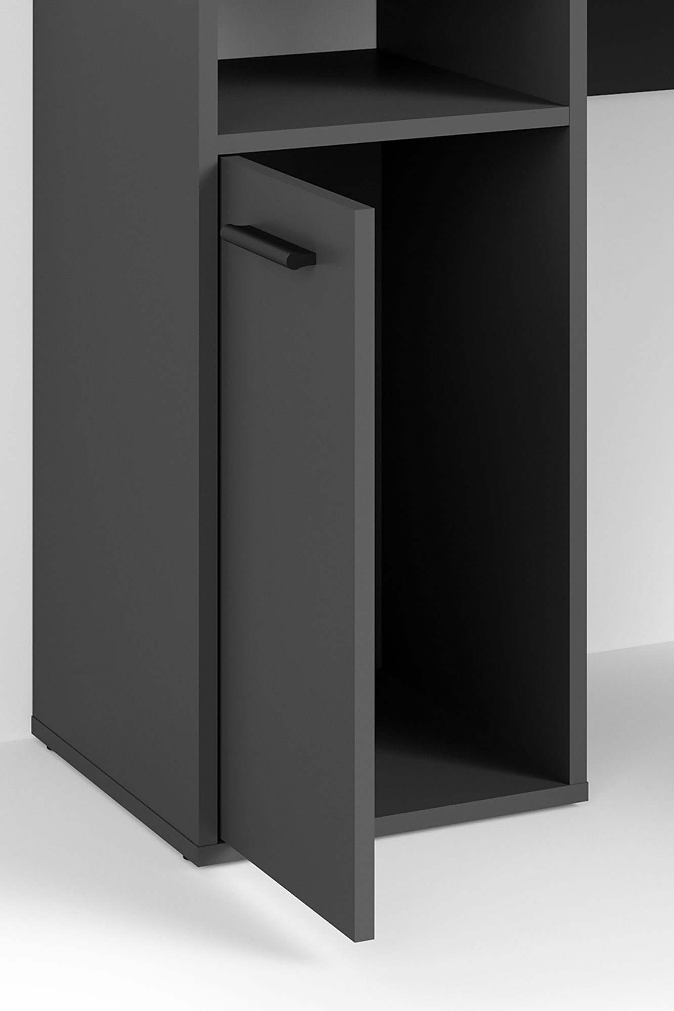 Schreibtisch FOX / Gaming-Tisch in anthrazit, weiß oder Old Wood (Altholz-Optik) / Mit viel Stauraum und großer Tischplatte / Computer-Tisch / PC / Arbeits-Tisch / B 139, H 90,8, T 139 cm
