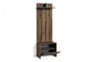 Wandpaneele BEN / Garderobe in Artisan Eiche (Eiche-Optik), Old Wood (Altholz-Optik) oder weiß / mit zwei Kleiderhaken und Hutablage / Flurgarderobe für die Wand / B 60, H 136, T 27 cm