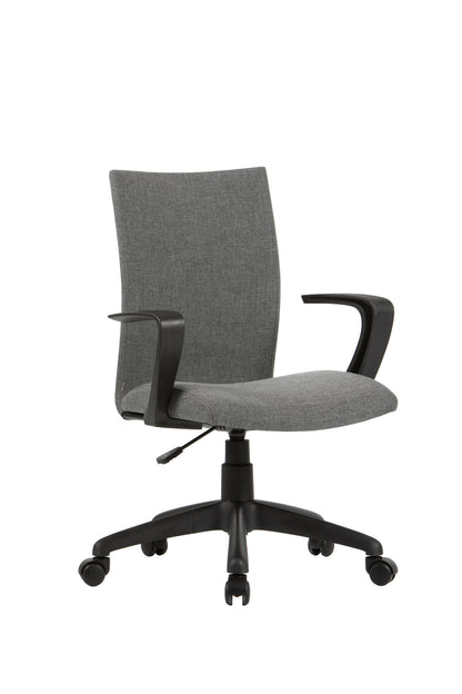 Chefsessel SIT / Kunststoff schwarz / Bezug Webstoff grau oder schwarz / Höhenverstellung /gebremste Sicherheitsrollen / B 55, H 86,5- 94, T 58,5 cm