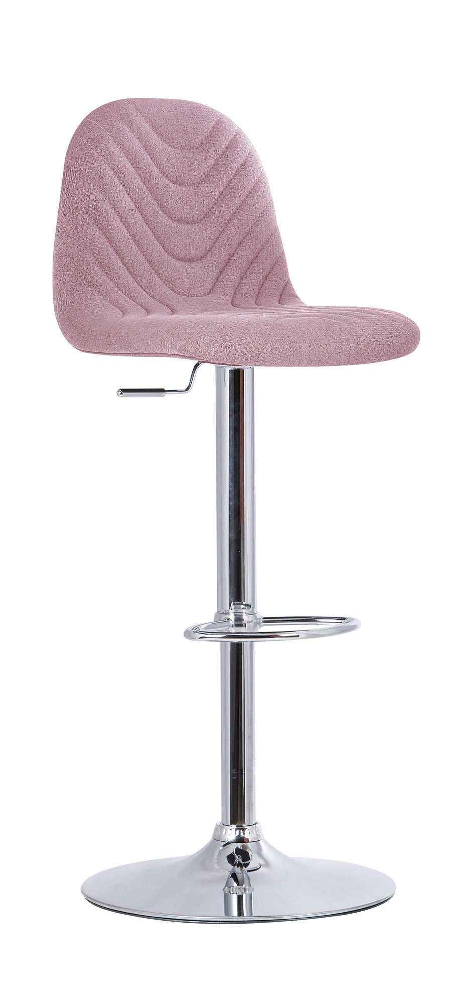 Barhocker CASINO / Moderner Barhocker in hellgrau, anthrazit oder rosa / Gestell verchromt mit Höhenverstellung / 360° drehbar / B 41,H 91,5-112,T 52,5 cm