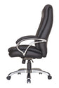 Chefsessel BRUNO-XXL/ bis 150 kg belastbar /Kunststoff anthrazit/ Wippmechanik mit Härtegradeinstellung/ Höhenverstellung/
 Gebremste Sicherheitsrollen/ B 71,5 H 114-124 T 70,5 cm