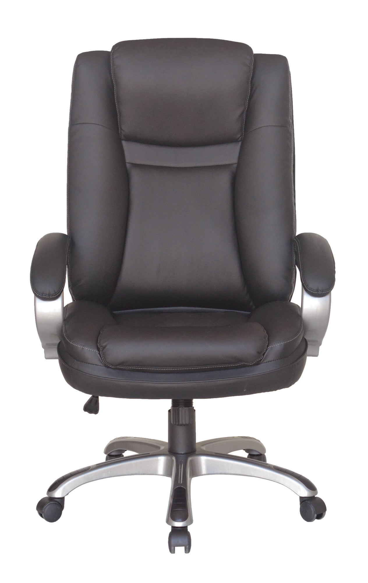 Chefsessel BRUNO-XXL/ bis 150 kg belastbar /Kunststoff anthrazit/ Wippmechanik mit Härtegradeinstellung/ Höhenverstellung/
 Gebremste Sicherheitsrollen/ B 71,5 H 114-124 T 70,5 cm