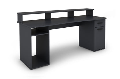 Schreibtisch FANTASTIC / XXL Gaming-Tisch in anthrazit oder weiß / Mit viel Stauraum und einer breiten Borte auf der Tischplatte / Computer-Tisch / PC / Arbeits-Tisch / 180x93x65cm (BxHxT)