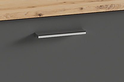 Sitzbank BEN / Schuhschrank in Artisan Eiche (Eiche-Optik), Old Wood (Altholz-Optik) oder weiß / kleine Flur-Kommode mit Klappe und Einlegeboden / B 60, H 48, T 35 cm