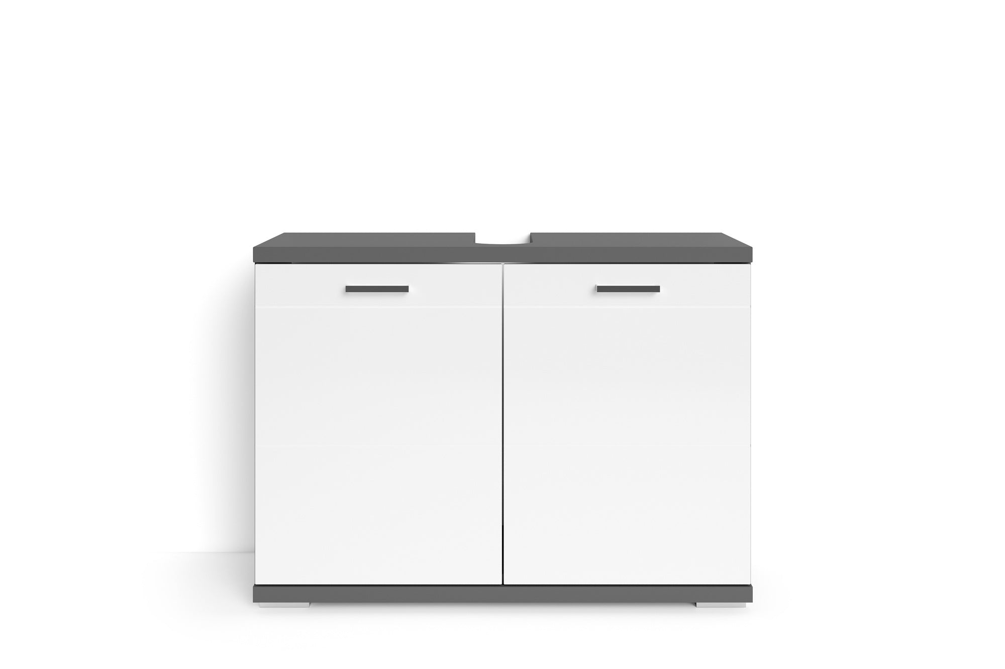 Waschbeckenunterschrank NEBRASKA / in anthrazit, Sonoma Eiche (Eiche-Optik) oder weiß / B 80, H 59, T 31,5 cm / 2-türig