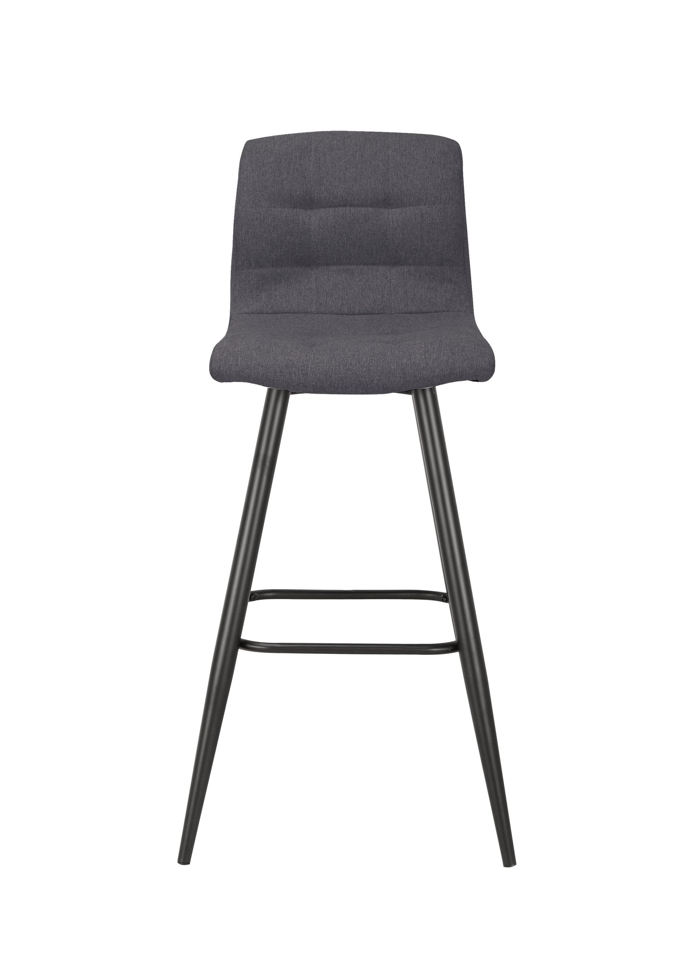 Barhocker SIMONE / Moderner Barhocker in Vintage braun oder Webstoff anthrazit / mit Rückenlehne / Gestell pulverbeschichtet in schwarz / B 42, H 103, T 51 cm