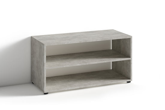 TV Stand VICTORIA / kleines Regal weiß / Beistelltisch 90 cm breit / Wohnzimmertisch / Schrank / TV Bank / TV Tisch / Weiß / 90 x 45 x 39 cm (BxHxT)