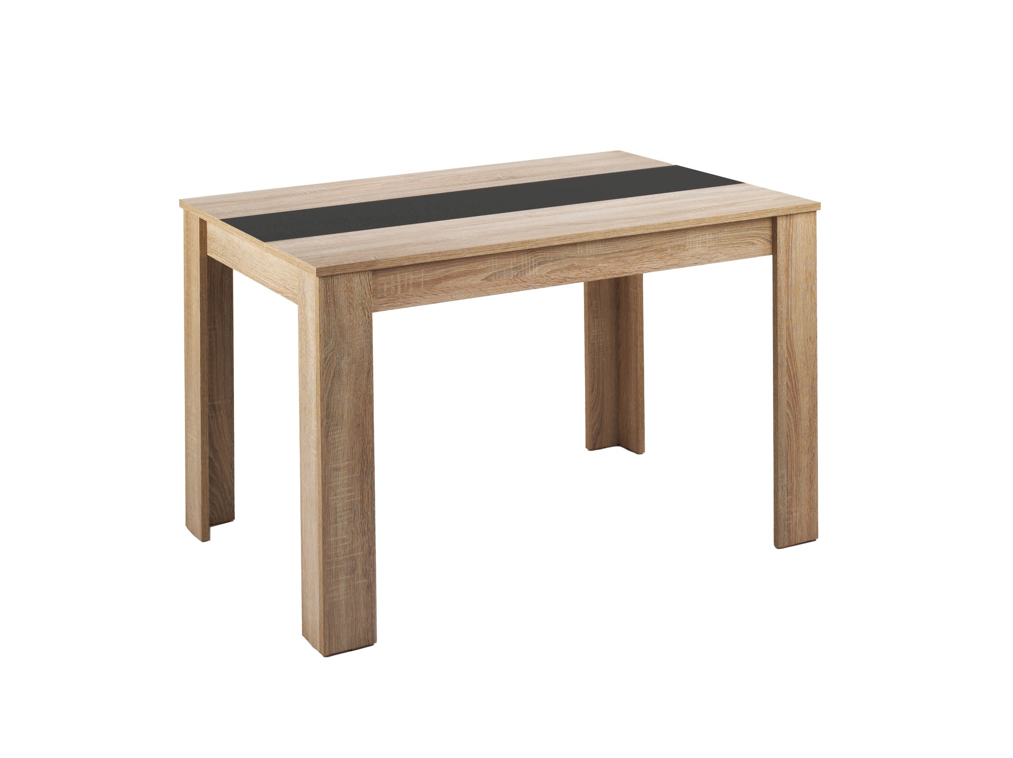NORI Tisch, Breite 120, 140 oder 160 cm, Einlegeplatte schwarz/weiß, in Eiche-Optik, weiß oder Old-Wood-Optik