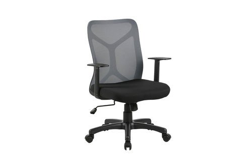 Chefsessel BONE / Kunststoff schwarz / Mesh schwarz, ziegelrot oder grau / Wippmechanik / Sicherheitsklemmschutz / Höhenverstellung / gebremste Sicherheitsdoppelrollen / B 61,5, H 91-98,5, T 51,5 cm