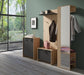 Schuhschrank BEN / Schuhkommode in Artisan Eiche (Eiche-Optik), Old Wood (Altholz-Optik) oder weiß/ kleine Flur-Kommode mit zwei Türen Einlegeböden / Sideboard klein / B 63, H 83, T 35 cm