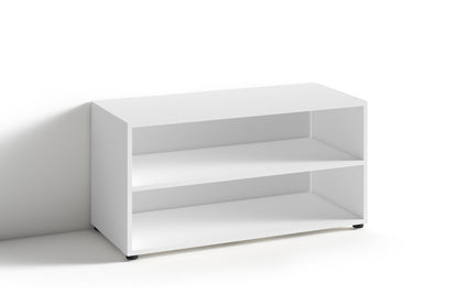 TV Stand VICTORIA / kleines Regal weiß / Beistelltisch 90 cm breit / Wohnzimmertisch / Schrank / TV Bank / TV Tisch / Weiß / 90 x 45 x 39 cm (BxHxT)