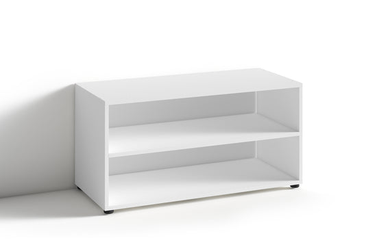 TV Stand VICTORIA / kleines Regal weiß / Beistelltisch 90 cm breit / Wohnzimmertisch / Schrank / TV Bank / TV Tisch / Weiß / 90 x 45 x 39 cm (BxHxT)