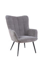 Sessel Uta / Cord grau, Samt schwarz, Webstoff dunkelgrau, Samt dunkelgrün, Webstoff sandfarben / Gestell schwarz pulverbeschichtet / Relaxsessel / Armlehnen-Sessel / B 72, H 97, T 80 cm