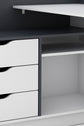 Winkelschreibtisch BELFAST / Rechts oder Links montierbar / 3 Schubkästen / Anthrazit, Weiß-Anthrazit, Artisan Eiche (Eiche-Optik) oder Old Wood (Altholz-Optik) /Bürotisch / Eckschreibtisch / Schreibtisch / B 129, H 83,5, T 105 cm