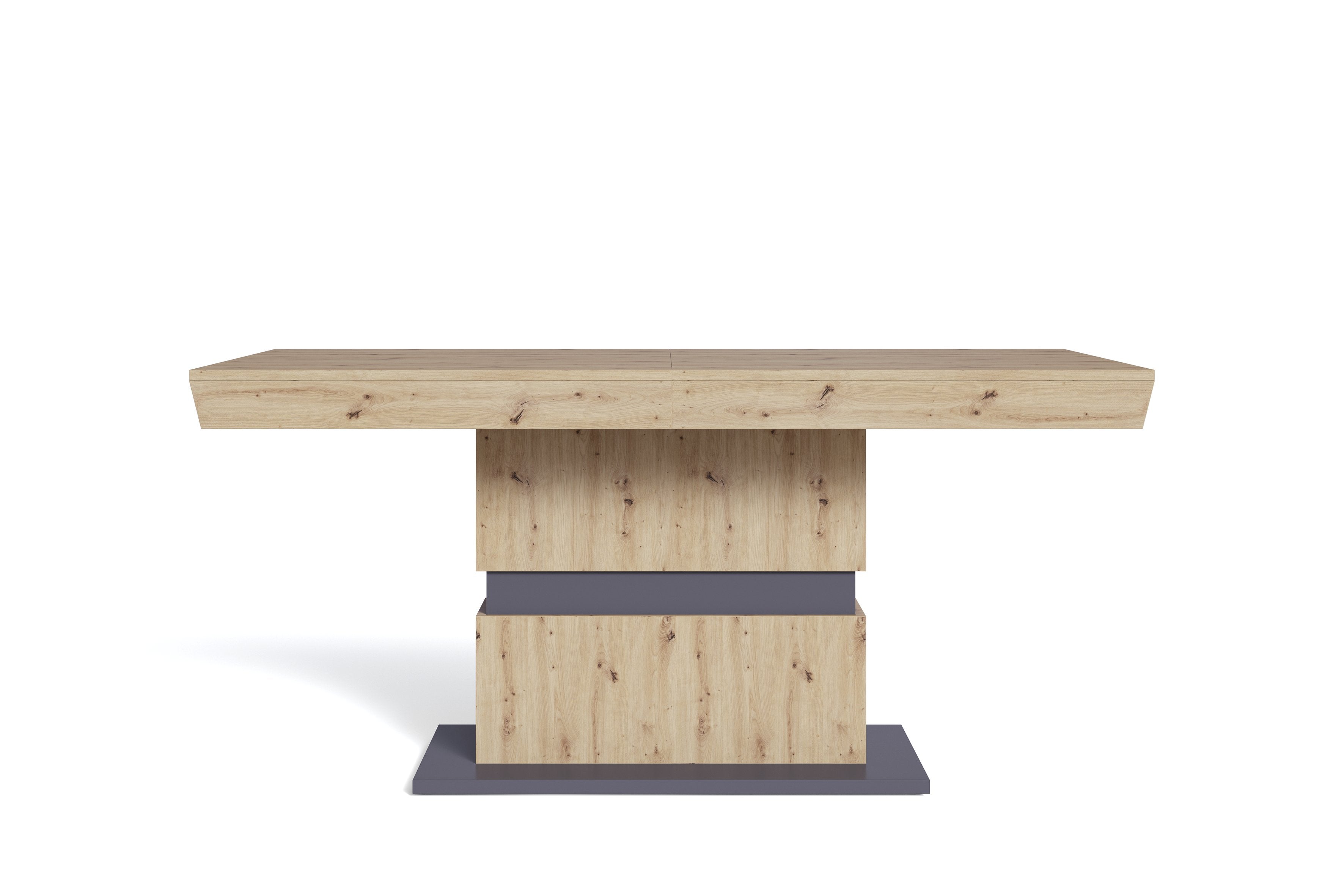 Esszimmertisch MATTHEW / Küchen-Tisch 160 cm mit Auszugsfunktion auf 215 cm / Auszugstisch Artisan Eiche, Light Atelier oder Old Wood / Esstisch ausziehbar mit Einlegeplatte / 160-215 x 90, H 75 cm