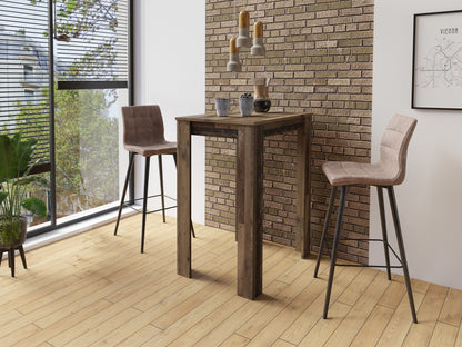 Bartisch Nele / Industrial-Look Küchentisch in Old Wood-Optik / Hoher Esstisch / 80 x 60, H 104 cm