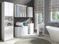 Badezimmer Seitenschrank / in anthrazit, Sonoma Eiche (Eiche-Optik) oder weiß / B 35,5, H 74, T 31,5 cm / mit 2 Schubkästen