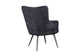 Sessel Uta / Cord grau, Samt schwarz, Webstoff dunkelgrau, Samt dunkelgrün, Webstoff sandfarben / Gestell schwarz pulverbeschichtet / Relaxsessel / Armlehnen-Sessel / B 72, H 97, T 80 cm
